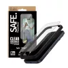 Folia ochronna PanzerGlass SAFE. by na iPhone 17 Pro — Ultra-szeroka folia PET z czarną ramką, aplikacja na sucho, odporna na zarysowania i wstrząsy