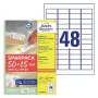 Samoprzylepne etykiety do drukarek AVERY L4736REV-65 białe 4,57x2,12 cm