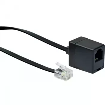 Kabel sieciowy Schwaiger 10m RJ-11 - RJ-11 Czarny