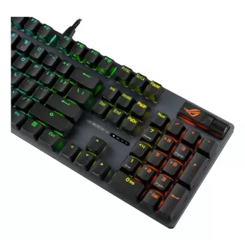 Mechaniczna klawiatura gamingowa ASUS ROG Strix Scope II X — Pełnowymiarowa, USB, RGB, układ szwajcarski, czarna