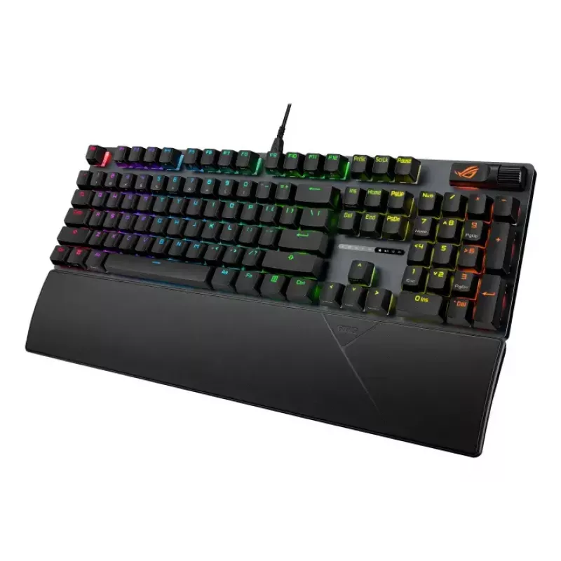 Mechaniczna klawiatura gamingowa ASUS ROG Strix Scope II X — Pełnowymiarowa, USB, RGB, układ szwajcarski, czarna