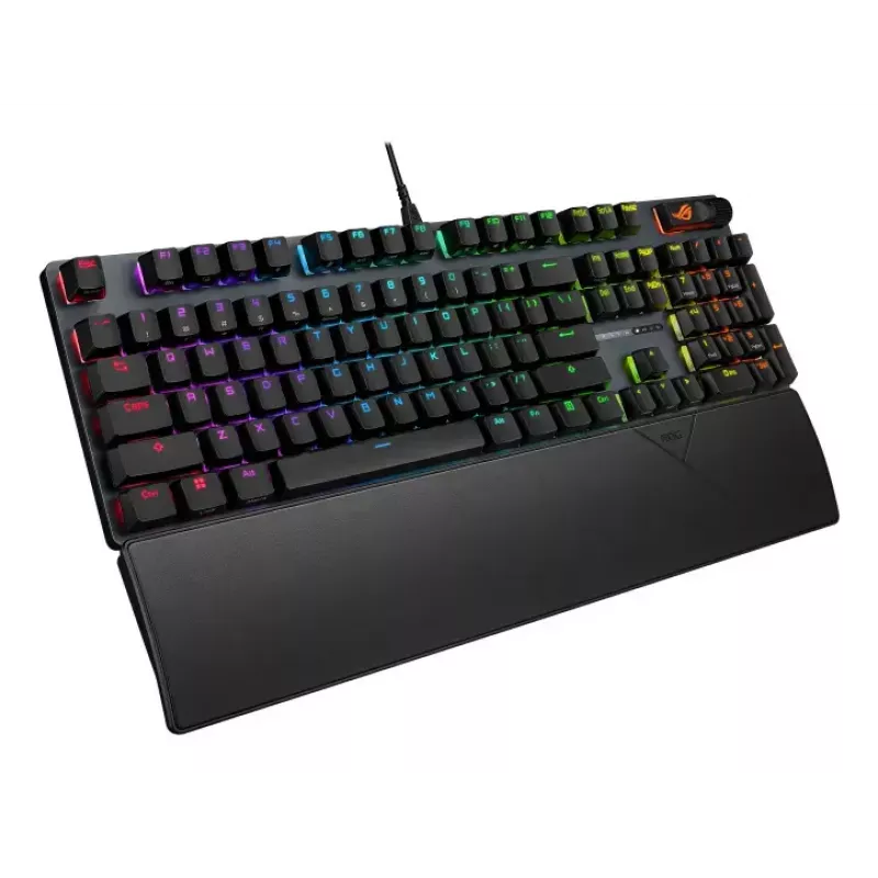 Mechaniczna klawiatura gamingowa ASUS ROG Strix Scope II X — Pełnowymiarowa, USB, RGB, układ szwajcarski, czarna