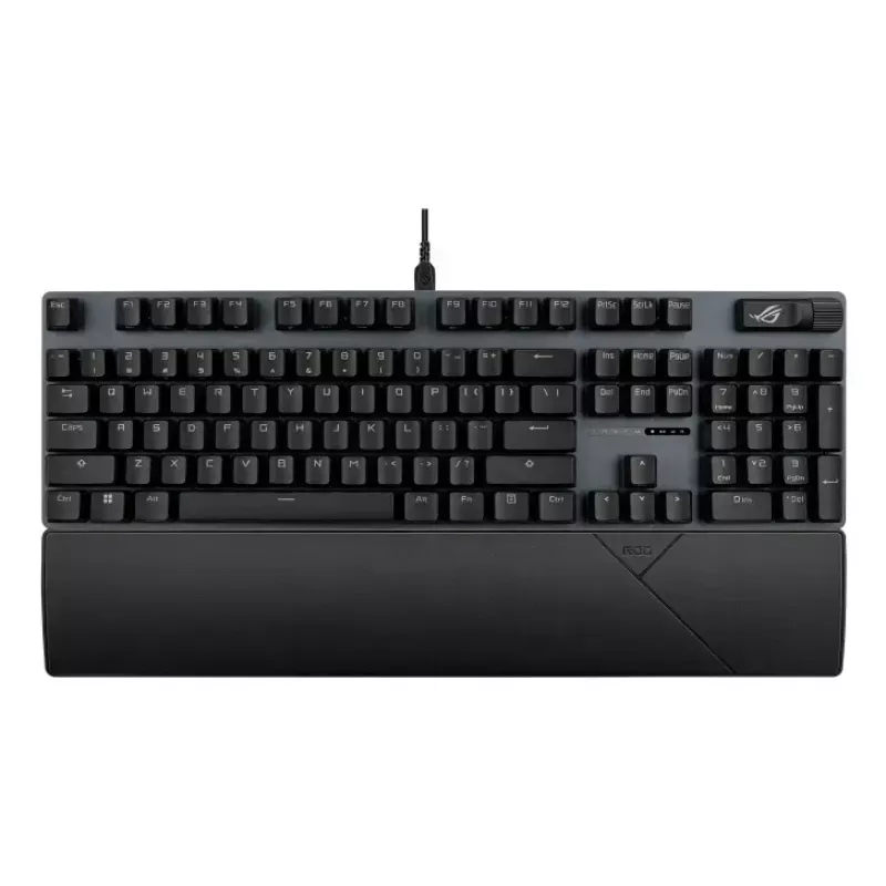 Mechaniczna klawiatura gamingowa ASUS ROG Strix Scope II X — Pełnowymiarowa, USB, RGB, układ szwajcarski, czarna