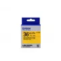 Epson Label Cartridge Pastel LK-7YBP Czarny/Żółty 36mm (9m), Czarny na żółtym, Japonia, LabelWorks LW-1000P, LW-900P, 3,6 cm, 9 m, 1 szt.