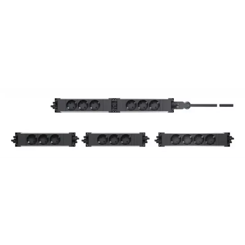 Listwa zasilająca Bachmann STEP BASE 3 gniazda, 250 V 16 A, obudowa z tworzywa sztucznego, IP20, czerwona, 52×230×44 mm