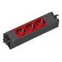 Listwa zasilająca Bachmann STEP BASE 3 gniazda, 250 V 16 A, obudowa z tworzywa sztucznego, IP20, czerwona, 52×230×44 mm
