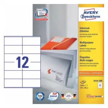 Etykieta samoprzylepna prostokątna AVERY 3424-200