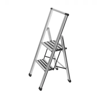 Drabina domowa Wenko 601011100 Aluminiowa składana drabinka stołkowa 2-stopniowa