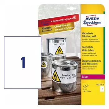 Samoprzylepna etykieta do drukarki Avery L4775-8