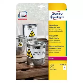 Samoprzylepna etykieta do drukarek Avery L4719-20