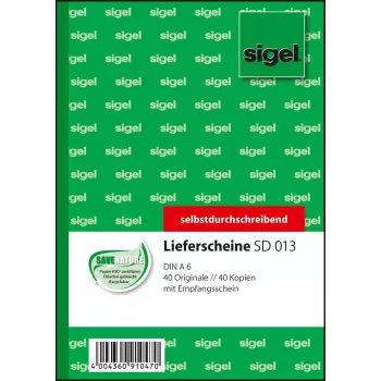 Formularz biznesowy Sigel SD013 zielony A6 80 arkuszy