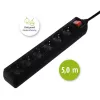 Hama 137266 Przedłużacz 6 gniazd AC Wewnętrzny Czarny