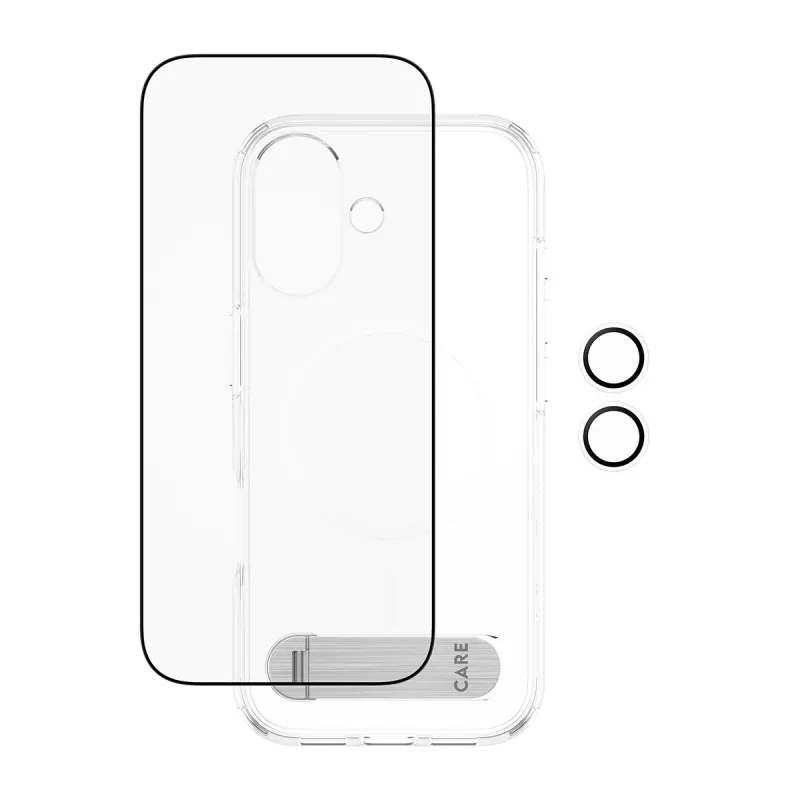 Etui ochronne PanzerGlass CARE Feature Kick 3w1 do iPhone 17 z wbudowanym szkłem ekranu i osłoną obiektywu aparatu