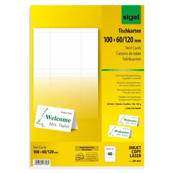 Nieprzylepne etykiety do drukarki Sigel DP047