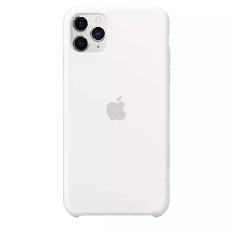 Etui silikonowe do Apple iPhone 11 Pro Max — silikon, białe, pasuje do 6,5 cala