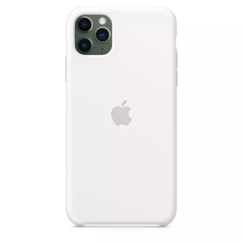Etui silikonowe do Apple iPhone 11 Pro Max — silikon, białe, pasuje do 6,5 cala