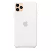 Etui silikonowe do Apple iPhone 11 Pro Max — silikon, białe, pasuje do 6,5 cala