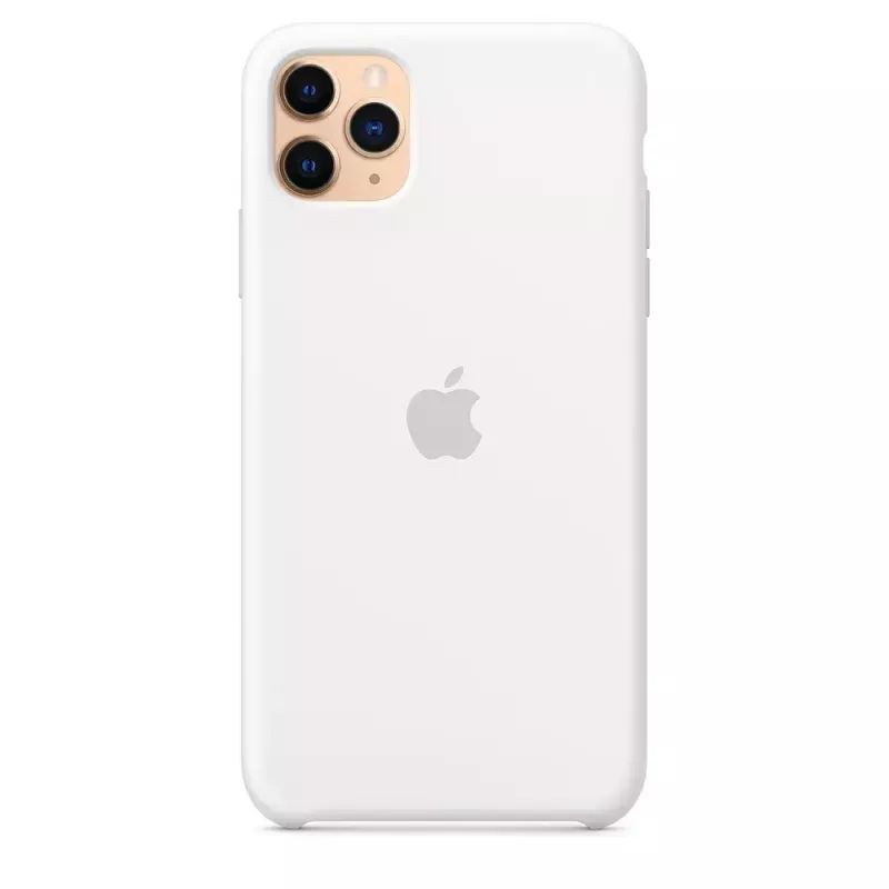 Etui silikonowe do Apple iPhone 11 Pro Max — silikon, białe, pasuje do 6,5 cala