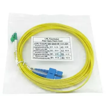 BlueOptics SFP3132BU2MX InfiniBand kabel światłowodowy 2 m LC SC Żółty