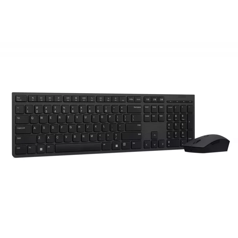 Lenovo 4X31K03931 klawiatura w zestawie z myszą RF Wireless + Bluetooth US English Czarny