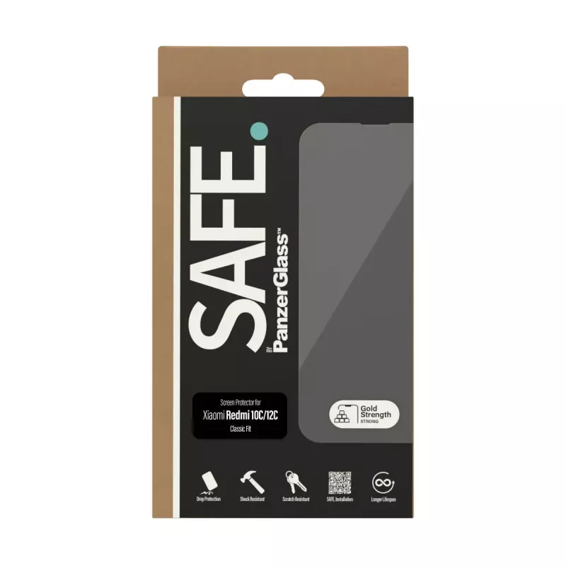 Folia ochronna PanzerGlass SAFE. by ® Xiaomi Redmi 10C Odporna na zarysowania i wstrząsy
