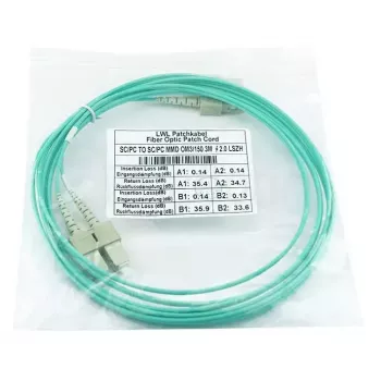BlueOptics SFP3232EU0.5MK kabel światłowodowy InfiniBand 0,5 m 2x SC Aqua