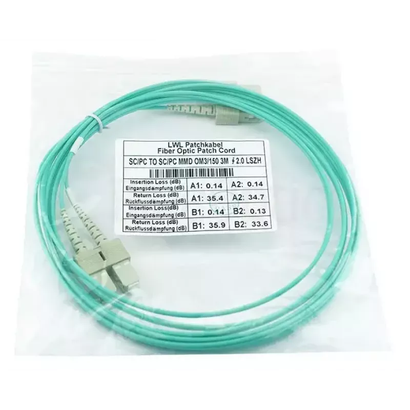 BlueOptics SFP3232EU0.5MK kabel światłowodowy InfiniBand 0,5 m 2x SC Aqua