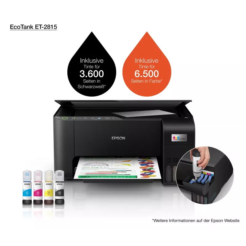 Drukarka wielofunkcyjna Epson EcoTank ET-2815 atramentowa, druk w kolorze