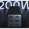 Conceptronic 6-Port 200W GaN USB PD Charger z kablem ładującym USB-C, USB-C x 4, USB-A x 2, QC 3.0, PD 3.1, PPS