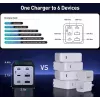 Conceptronic 6-Port 200W GaN USB PD Charger z kablem ładującym USB-C, USB-C x 4, USB-A x 2, QC 3.0, PD 3.1, PPS