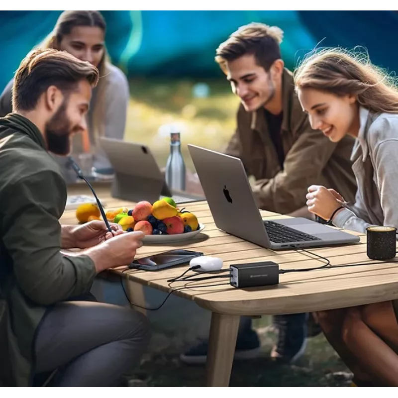 Conceptronic 6-Port 200W GaN USB PD Charger z kablem ładującym USB-C, USB-C x 4, USB-A x 2, QC 3.0, PD 3.1, PPS