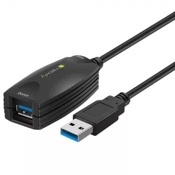 Techly SuperSpeed USB3.0 Aktywny kabel przedłużający 5m Czarny ICUR3050