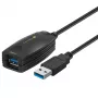 Techly SuperSpeed USB3.0 Aktywny kabel przedłużający 5m Czarny ICUR3050
