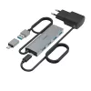 Hama 00200138 hub interfejsowy USB 3.2 Gen 1 (3.1 Gen 1) Type-A + Type-C 5000 Mbit/s antracytowy, szary