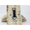 Breloczek do kluczy TROIKA TWISTER Czarny Srebrny Skóra Metal 16mm 9mm