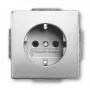 Gniazdo wtykowe Busch-Jaeger 2011-0-3850 CEE 7/3 2P+E 250 V 16 A stal nierdzewna srebrne 71×41 mm