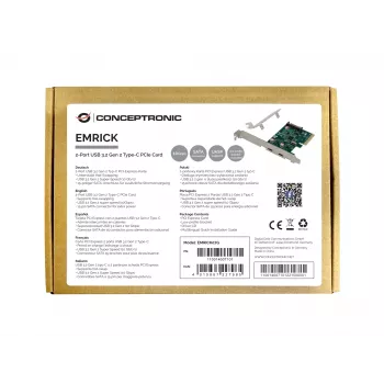 Conceptronic EMRICK 2-Port USB 3.2 Gen 2 Type-C PCIe Card