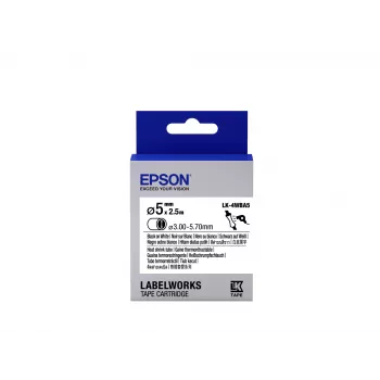 Epson Label Cartridge Heat Shrink Tube (HST) LK-4WBA5 Czarny/biały D5mm (2.5m)