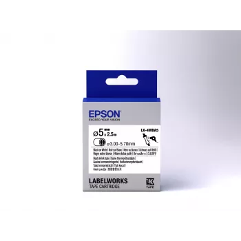 Epson Label Cartridge Heat Shrink Tube (HST) LK-4WBA5 Czarny/biały D5mm (2.5m)