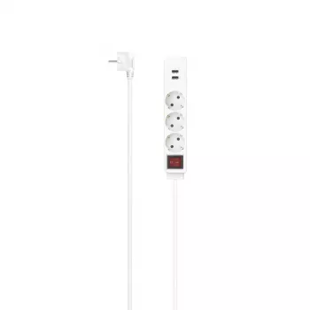 Hama 00223181 przedłużacz 1,4 m 3 gniazda AC Do użytku wewnętrznego Biały