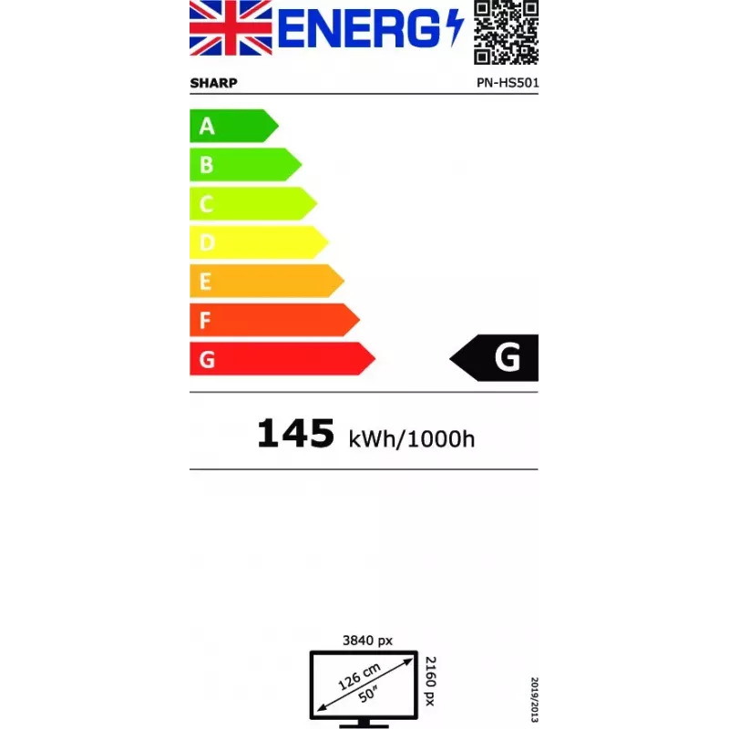 NEC PN-HS501 Cyfrowy płaski panel reklamowy 127 cm (50 cali) LCD 700 cd/m² 4K Ultra HD Czarny 24/7