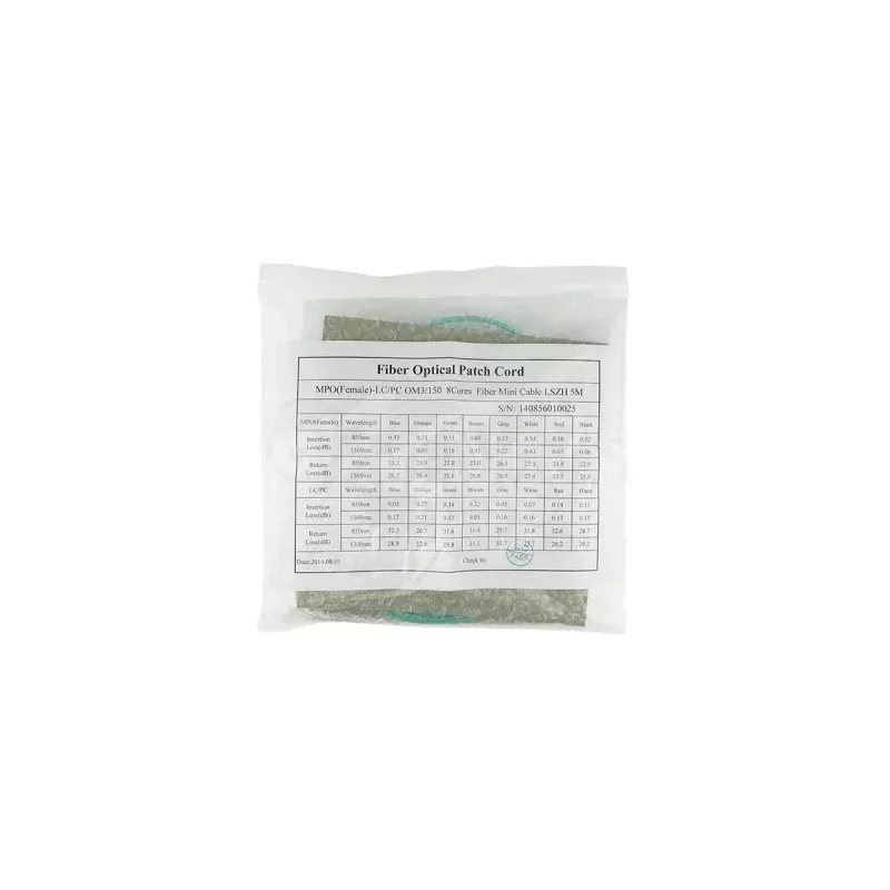 Kabel światłowodowy BlueOptics CBL-MPO12-4LC-OM3-1M-BO MPO 4x LC/LC 1m