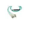 Kabel światłowodowy BlueOptics CBL-MPO12-4LC-OM3-1M-BO MPO 4x LC/LC 1m