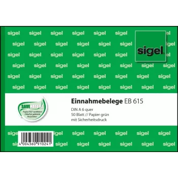 Formularz biznesowy Sigel EB615 zielony A6 50 arkuszy
