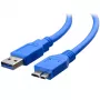 Kabel Techly USB 3.0 Superspeed A / Micro B 2m Niebieski ICOC MUSB3-A-020