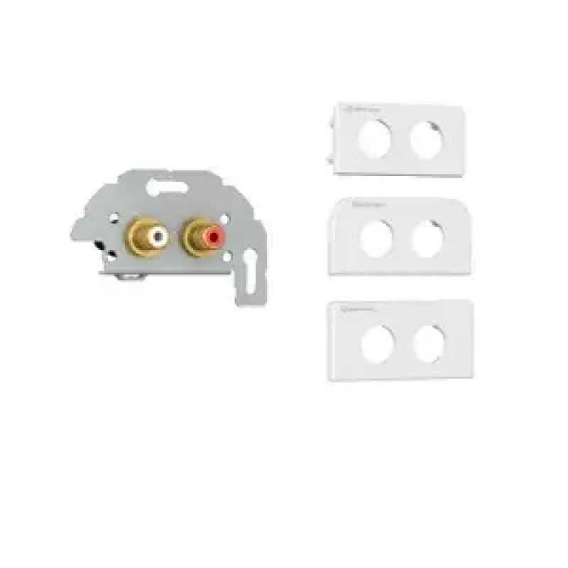 Gniazdo natynkowe 2 x RCA Kindermann 7456 000 510