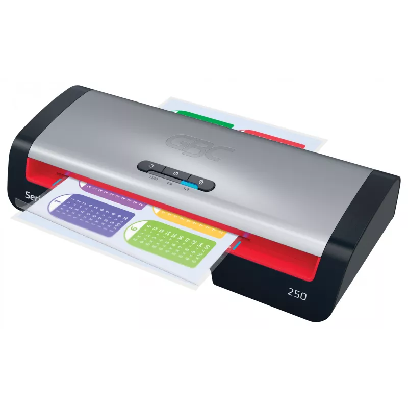 Laminator biurowy GBC 250 A4, 24 cm, laminator gorący, 500 mm/min, 0,5 mm, A4, 100 µm