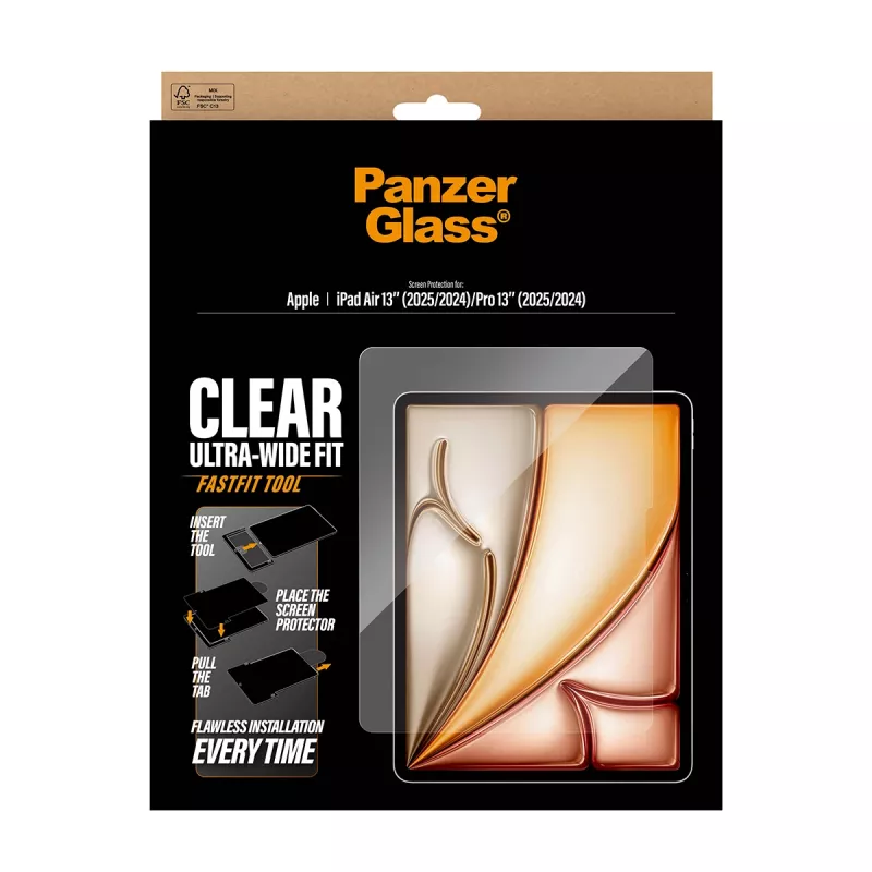 PanzerGlass ® Ochrona ekranu iPad Air 13 inch (2024-2026) | Pro 13 inch (2024-2025) | Ultra-Wide Fit w. Fastfit tool