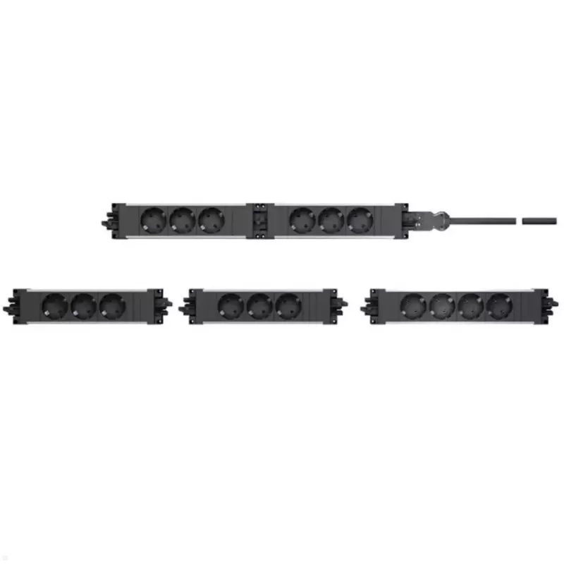 Listwa zabezpieczająca Bachmann 906.306 3 gniazda AC 250 V czarno-szaro-czerwona