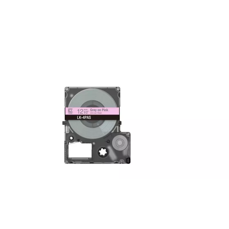 Taśma etykietująca Epson LK-4PAS Szara Różowa Termotransferowa 1,2 cm